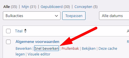 Edit slug in WordPress
